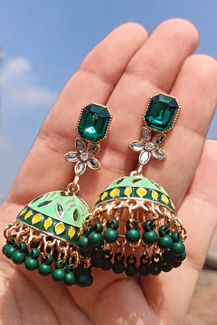 Meena jhumkas
