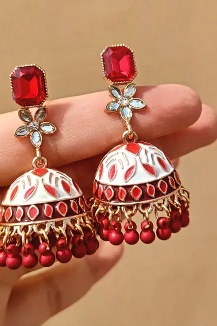 Meena jhumkas