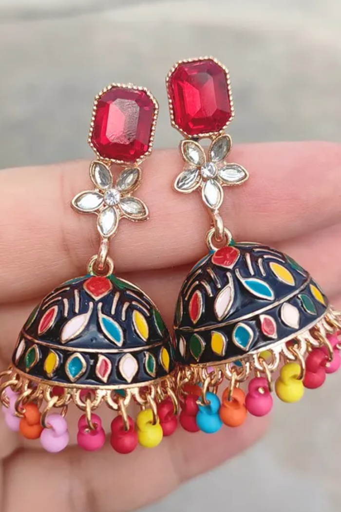 Meena jhumkas
