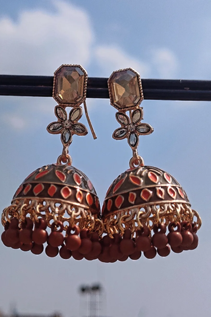 Meena jhumkas