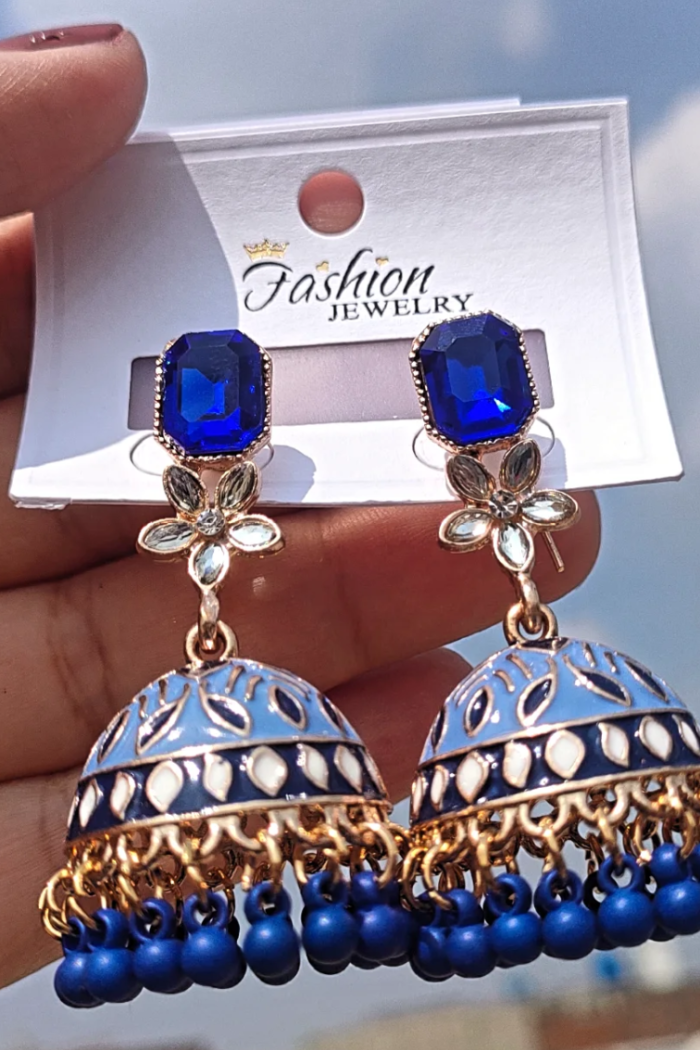 Meena jhumkas