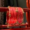 Arzoo Bangles Set orangish Red